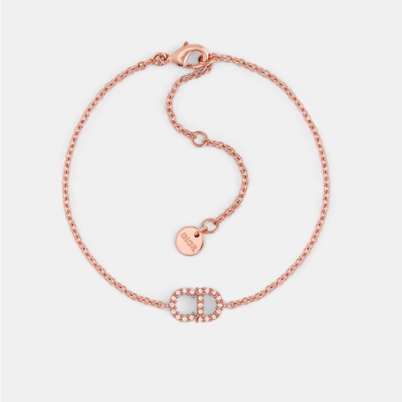Christian Dior CLAIR D LUNE BRACELET Pink-Finish Metal and Pink Crystals - Picture 1 of 9